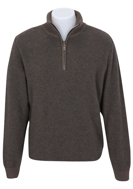 NE338 ~ Textured Half Zip Sweater, NATIVEWORLD POSSUM MERINO MENSWEAR ...